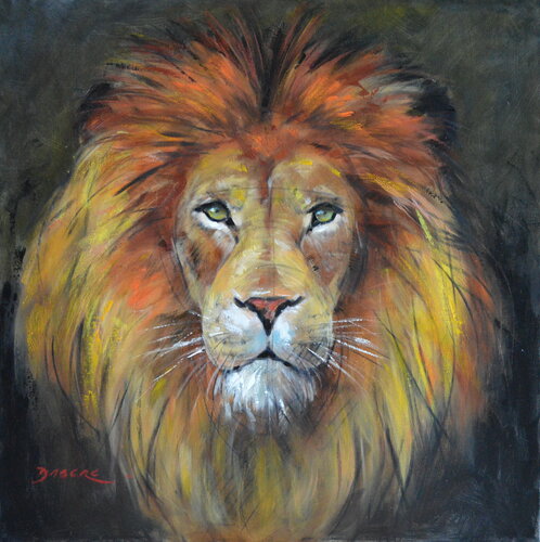 Sa majesté le lion de PASCAL DABERE, Pintura a la venta en Singulart