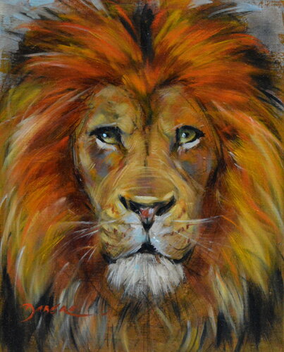 PORTRAIT DE LION by PASCAL DABERE, Painting for Sale on Singulart