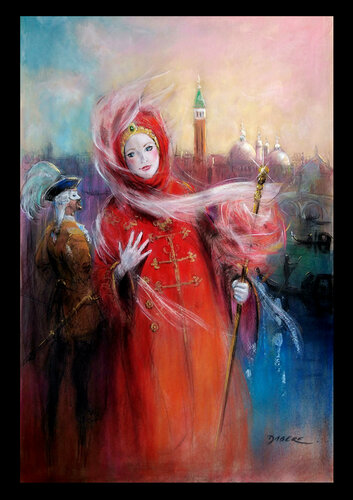 Rendez-vous secret au Carnaval de Venise by PASCAL DABERE, Painting for Sale on Singulart