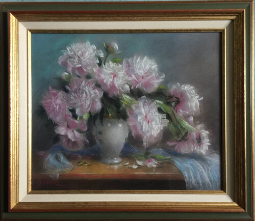 PIVOINES AUX ALLIANCES di PASCAL DABERE, Pittura in vendita su Singulart