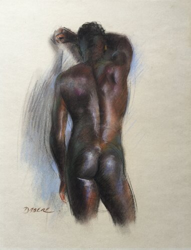 Hugo pose à l'atelier van PASCAL DABERE, Schilderij te koop op Singulart