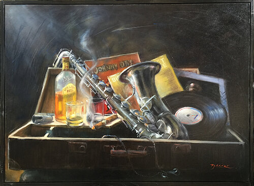 Le Selmer by PASCAL DABERE, 油畫 for Sale on Singulart