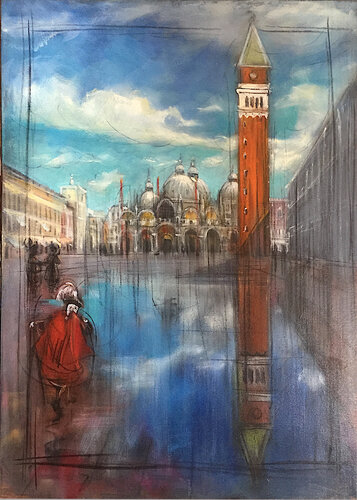 FANTASME VENITIEN  XVI by PASCAL DABERE, 회화 for Sale on Singulart