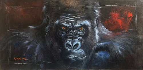 le gorille by PASCAL DABERE, Painting for Sale on Singulart