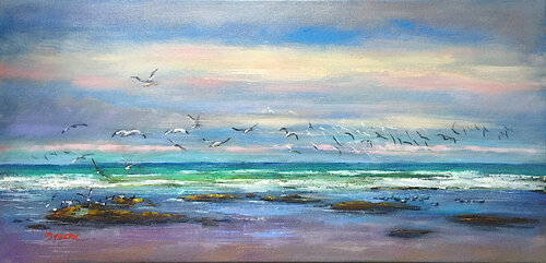 Une plage de liberté II by PASCAL DABERE, Painting for Sale on Singulart