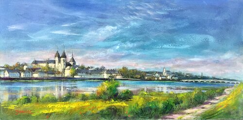 BLOIS VILLE ROYALE EN VAL DE LOIRE par PASCAL DABERE, Peinture en vente sur Singulart