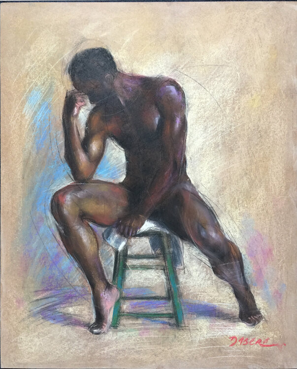 Hugo pose à l'atelier II PASCAL DABERE