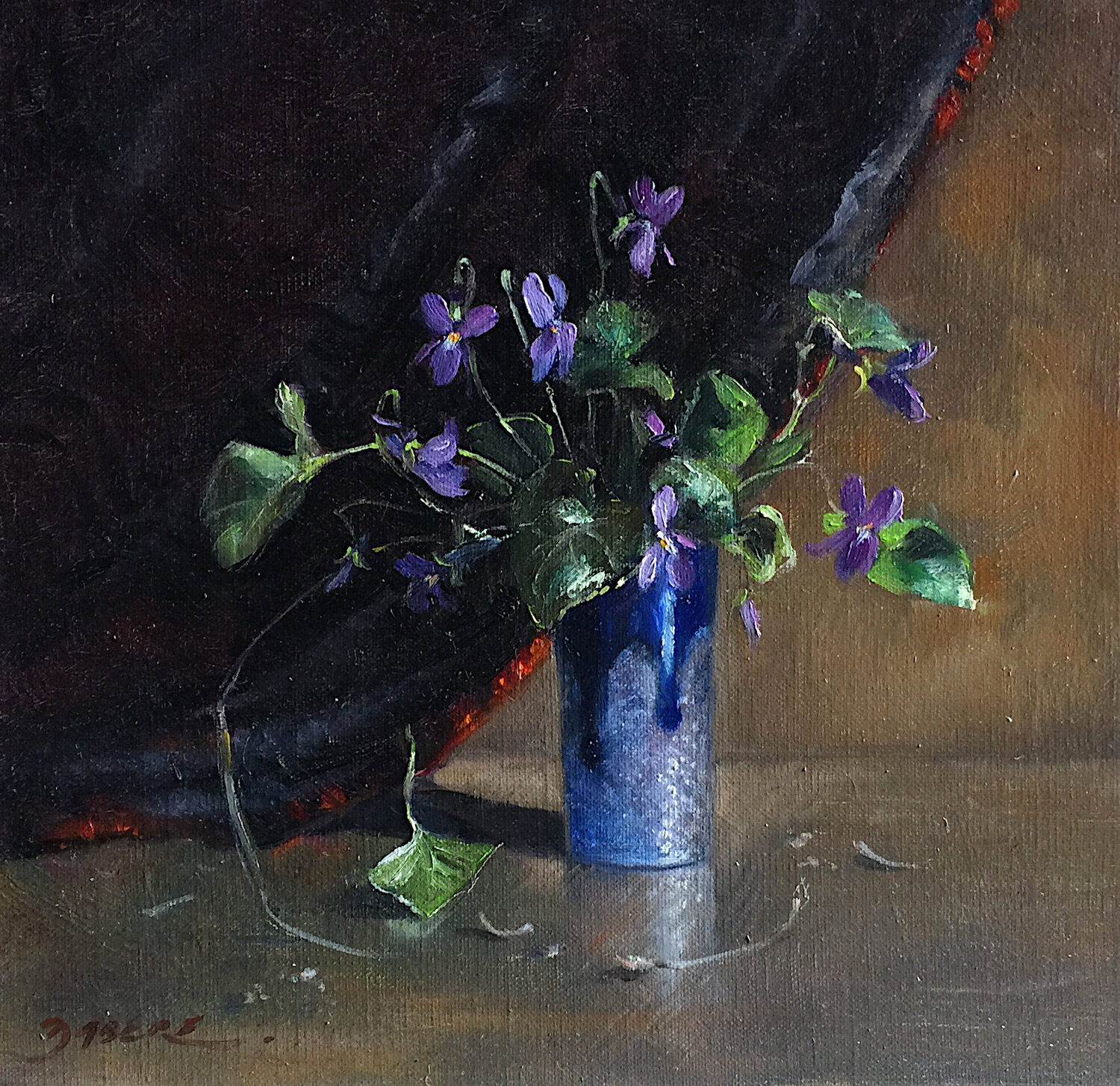 Violettes au verre de Murano PASCAL DABERE