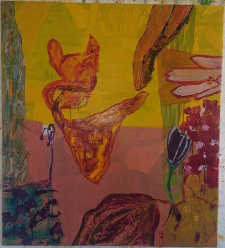 leaves and meadow-saffrons van Christian Stötzner, Schilderij te koop op Singulart