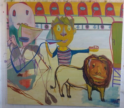 the changing, (for F.K.) van Christian Stötzner, Schilderij te koop op Singulart