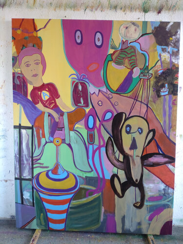 dictators also had a childhood van Christian Stötzner, Schilderij te koop op Singulart