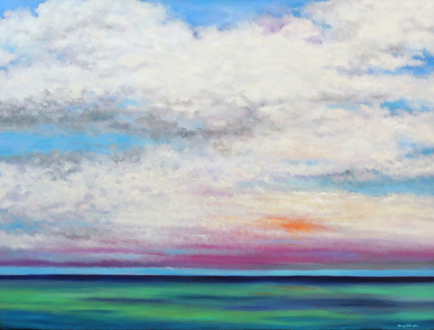 Sun Emerging 3 by Mary Johnston (2021) Painting Oil on Canvas