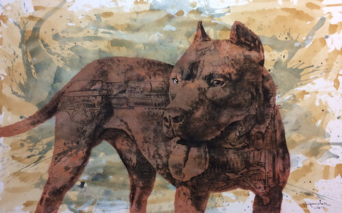 Cold blooded van Alexander Nekrashevich, Tekening te koop op Singulart