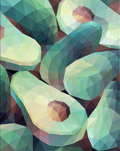 ABSTRACT FRUIT AVOCADO von Tuzhilkina Maria, Malerei kaufen auf Singulart
