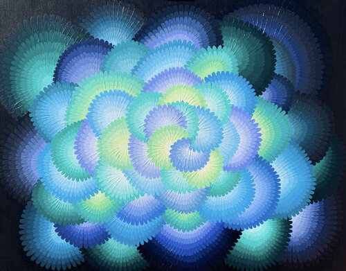 Space flowers van Tuzhilkina Maria, Schilderij te koop op Singulart