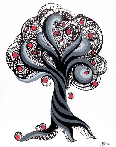 THE WISH TREE van Tuzhilkina Maria, Tekening te koop op Singulart