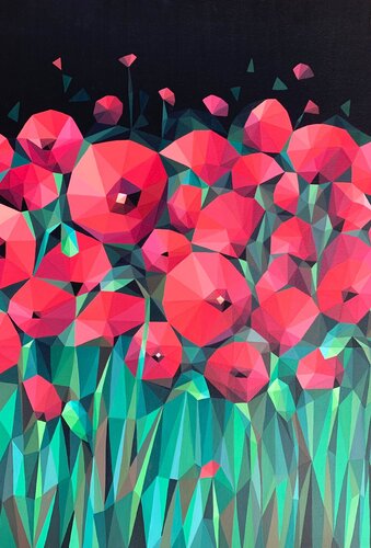 FIRE POPPIES van Tuzhilkina Maria, Schilderij te koop op Singulart