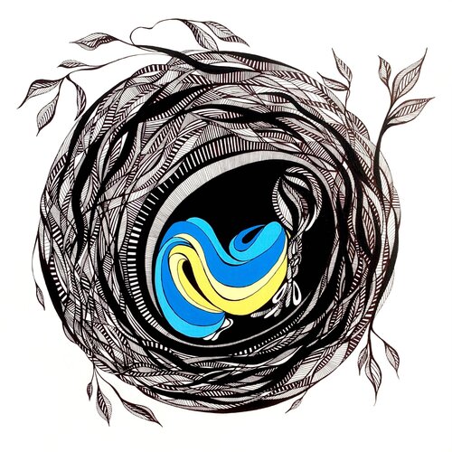 HOUSE UNDER PROTECTION par Tuzhilkina Maria, Dessin en vente sur Singulart