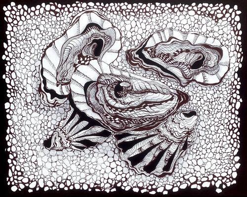 DID YOU ORDER OYSTERS? von Tuzhilkina Maria, Zeichnungen kaufen auf Singulart