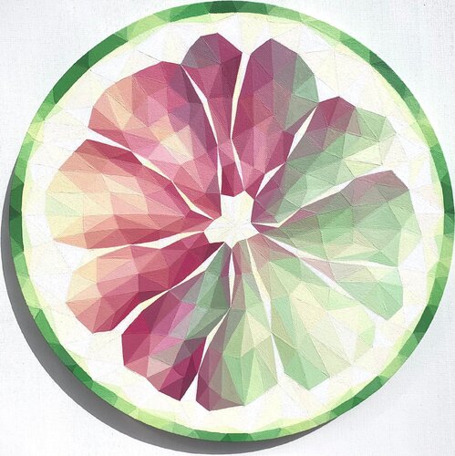 GEOMETRIC GRAPEFRUIT par Tuzhilkina Maria, Peinture en vente sur Singulart