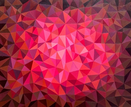 ABSTRACT RED RUBY de Tuzhilkina Maria, Pintura a la venta en Singulart