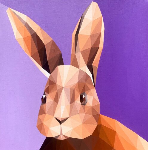 EASTER BUNNY ON LILAC Tuzhilkina Maria