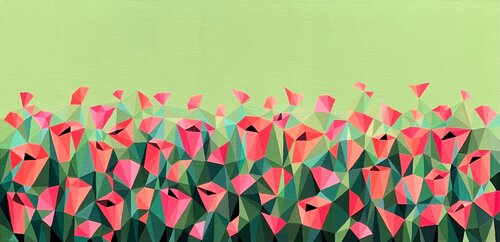 FIELD OF POPPIES ON A MUSTARD BACKGROUND Tuzhilkina Maria