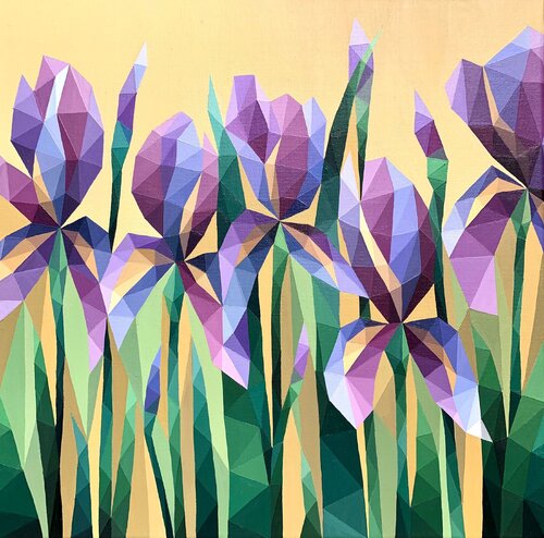 CRYSTAL IRISES van Tuzhilkina Maria, Schilderij te koop op Singulart