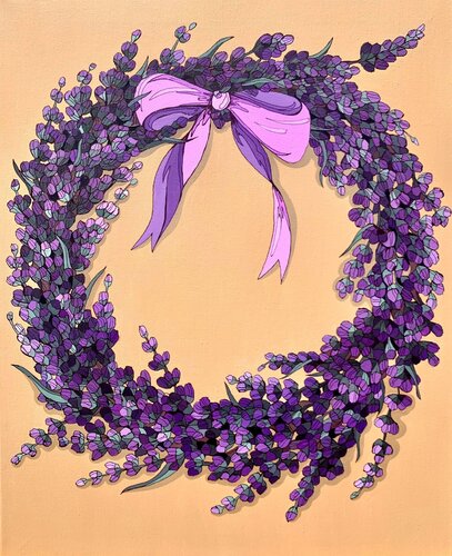 LAVENDER WREATH van Tuzhilkina Maria, Schilderij te koop op Singulart