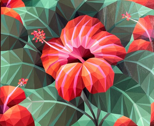 ORANGE HIBISCUS FLOWER Tuzhilkina Maria