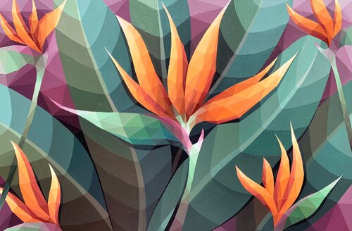 STRELITZIA ORANGE FLOWER von Tuzhilkina Maria, Malerei kaufen auf Singulart