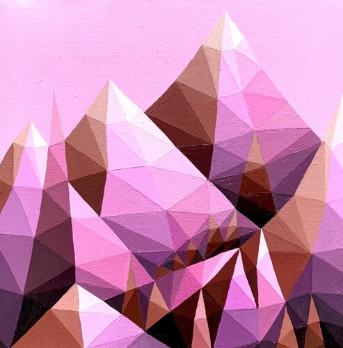 PINK SUNSET IN THE MOUNTAINS Tuzhilkina Maria