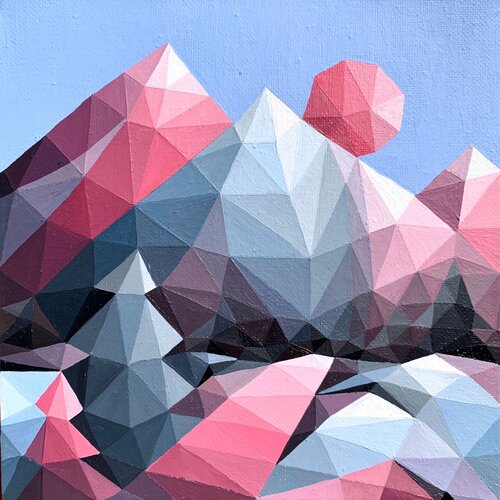 PINK SUNSET IN THE MOUNTAINS Tuzhilkina Maria