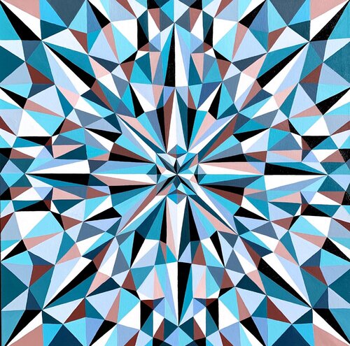 GEOMETRY BLUE TOPAZ von Tuzhilkina Maria, Malerei kaufen auf Singulart