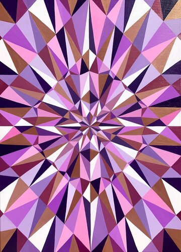 GEOMETRY LILAC AMETHYST von Tuzhilkina Maria, Malerei kaufen auf Singulart