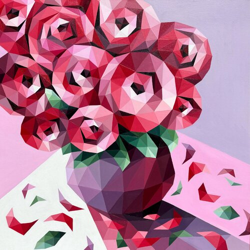 STILL LIFE WITH RED ROSES di Tuzhilkina Maria, Pittura in vendita su Singulart