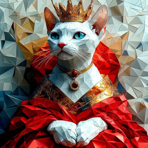 WHITE CAT QUEEN par Tuzhilkina Maria, Digital en vente sur Singulart
