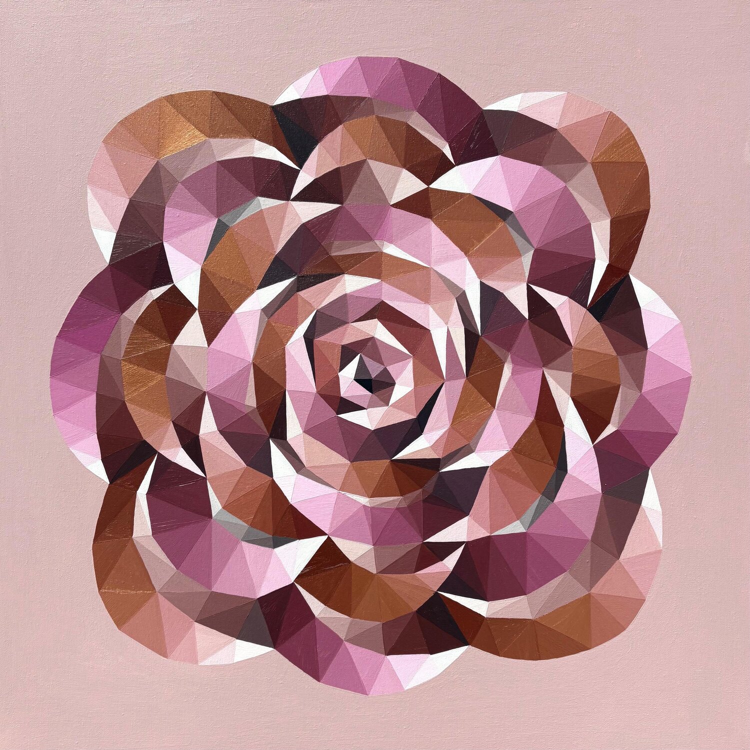 GOLD AND PINK CRYSTAL ROSE Tuzhilkina Maria Originalgemälde zu verkaufen