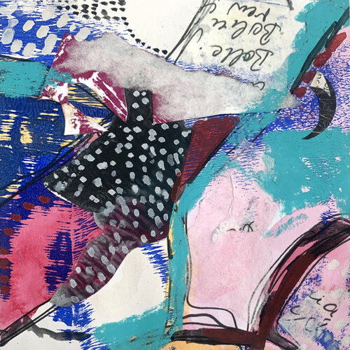 Poetische Miniatur  037 Trapis van Annette Kunow, Werk op papier te koop op Singulart