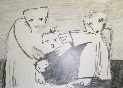 Unfall van Annette Kunow, Tekening te koop op Singulart