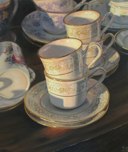 Etude-teacups by Geun Young Kim, Painting for Sale on Singulart