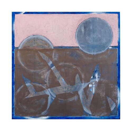 Pink Horizon - Blue Moon van Richard Glick, Schilderij te koop op Singulart