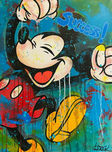 «SUCCESS!» feat. Mickey Mouse (Disney) van CHORGY, Schilderij te koop op Singulart
