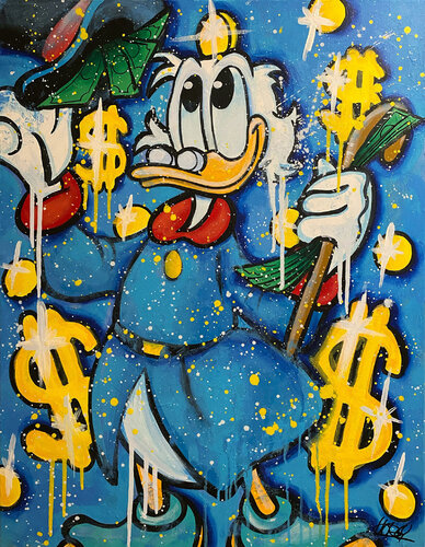 «Hat's Off» feat. Scrooge McDuck (Disney) van CHORGY, Schilderij te koop op Singulart