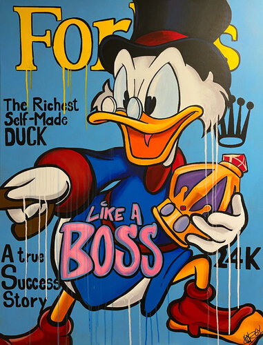 «Forbes Magazine Scrooge Edition» feat. Scrooge McDuck (Disney) van CHORGY, Schilderij te koop op Singulart