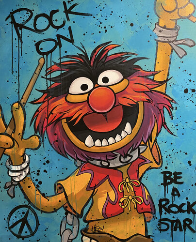 «Rockin´ Like an Animal» feat. Animal/The Muppetshow (Disney/Jim Henson) van CHORGY, Schilderij te koop op Singulart