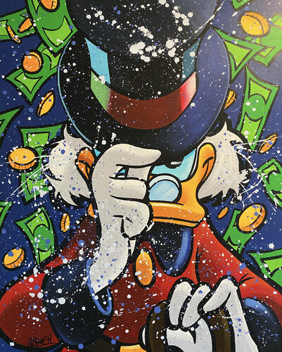 «Scrooge The Bo$$» feat. Scrooge McDuck (Disney) van CHORGY, Schilderij te koop op Singulart