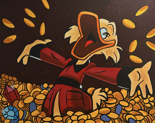 «Happy Fortune» feat. Scrooge McDuck (Disney) van CHORGY, Schilderij te koop op Singulart