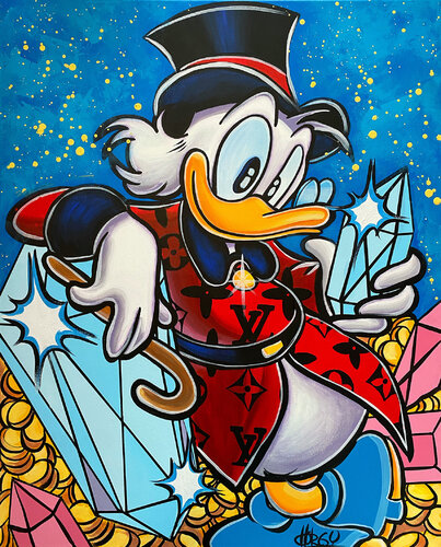 «Coins & Gems» feat. Scrooge McDuck (Disney) van CHORGY, Schilderij te koop op Singulart