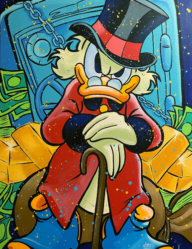 «Cash Guard» feat. Scrooge McDuck (Disney) van CHORGY, Schilderij te koop op Singulart
